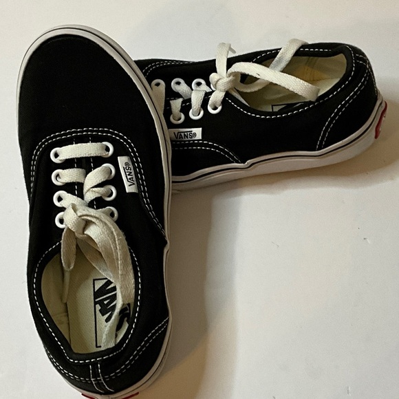 Vans Kids Black and White Lace-Up Sneakers - Picture 2 of 5
